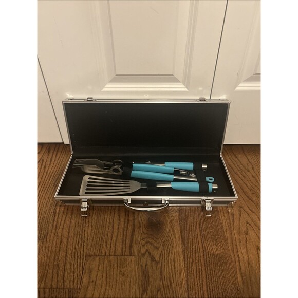 BBQ Grill Accessories Set, 3-Piece Stainless Steel Grilling Tools New - Picture 1 of 5